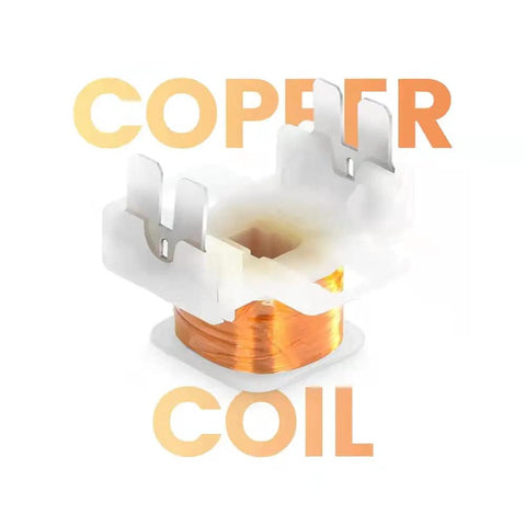 Close-up of copper coil in One Pole Heavy Duty Air Conditioner Contactor 30 Amp 24V Coil For Condenser And Compressor HVAC.