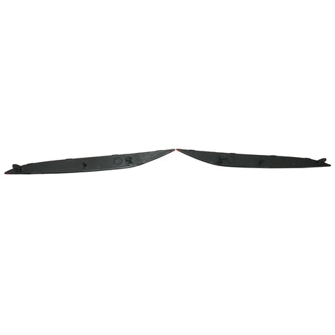 Slick Rear Bumper Reflectors Red Marker Lens Trim Pair Left And Right Side for Tesla Model X 2016 to 2021, black housing