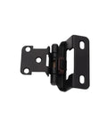 Heavy Duty Concealed Cabinet Hinges Half Overlay Partial Wrap Arms For Kitchen Makeovers Dead Simple Install Rock Hard Hold With Smooth Operator Motion 50 Count Pack view of a single black hinge