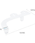 Thinline Bidet Attachment For Toilet Seats With Adjustable Water Pressure And Side Arm Control Thin Profile White 15.4-inch Wide