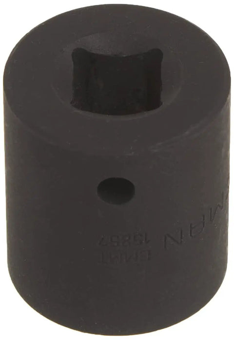 Shallow Impact Socket Half Inch Drive SAE Fifteen Sixteenth Inch Six Point Tough Build With Black Oxide Finish Corrosion Resistant