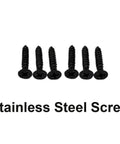 Butter Smooth Self Closing Door Hinges, 2-3/4 Inch Set With Two Standard And One Adjustable Unit, Heavy Hitter Steel Build For Reliable Close And Shut Action, Includes Stainless Screws For No Sweat Mounting, 180 Degree Pivot Works For Right Or Left with black stainless steel screws