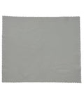 Microfiber lens cleaning cloth, Varcare, gray, 6x7 in, lint-free for eyeglasses and screens.