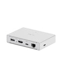Comet PoE Remote KVM GLRM1PE With Tailscale For No Fuss Seamless 4K Streaming And Secure Remote Access Power Over Ethernet Enabled To Cut Cable Clutter And Power Adapters, white metal unit