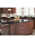 Kitchen cabinets with 5 pack adjustable drawer pulls in champagne bronze for 2 to 8 13/16 inch hole centers, classic curve design.