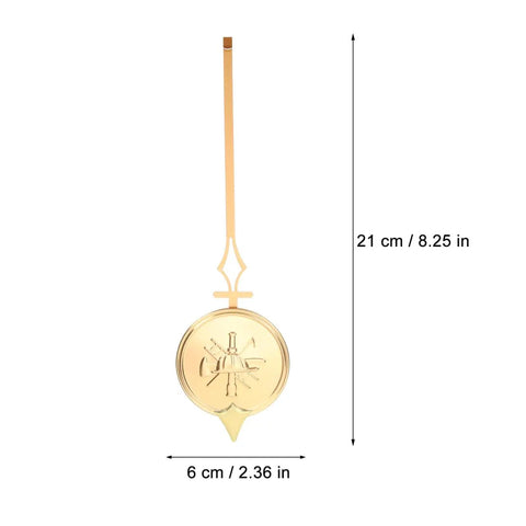 Durable Metal Pendulum Replacement For Wall Clocks And DIY Timepiece Projects, gold pendulum 21 cm x 6 cm size with decorative engraving