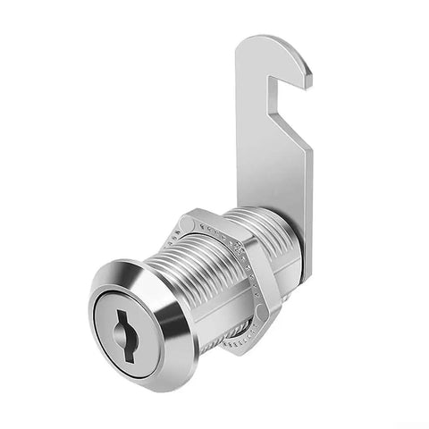 30mm Zinc Alloy Cam Lock Set for RVs Camper Doors Tool Boxes Cabinets and Drawers Heavy Duty Security in silver finish angle view