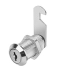 30mm Zinc Alloy Cam Lock Set for RVs Camper Doors Tool Boxes Cabinets and Drawers with silver finish and angled view of lock body.