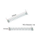 6 Pack Rear Brake Cable Spring Replacement Kit, 4 inch return springs, high carbon steel, 105mm length and 1mm diameter, for drum brake.