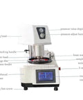 Close-up of Straight Up Heavy Duty Metallographic Grinding And Polishing Machine With Smooth Variable Speed And 250Mm Prep Plate features.