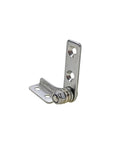 Damping hinge in stainless steel with L-bracket, adjustable torque 2.5 N.m, right-hand orientation