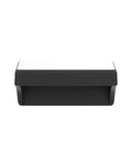 Front view of Solar Fence Lights 4 Pack Plus 100 Lumen Outdoor Solar Light IP65 Waterproof with sleek black design