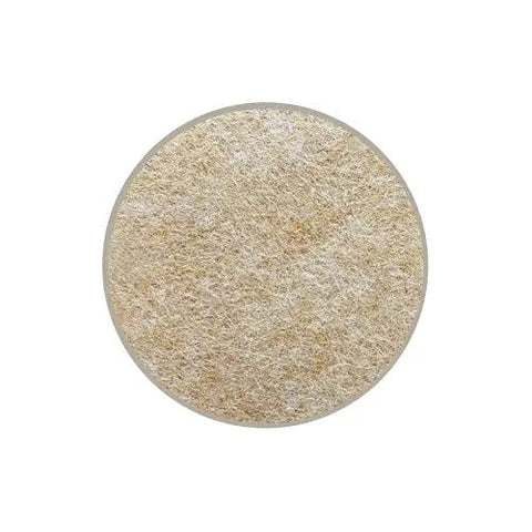Close-up of felt surface of 4 Pack 1 Inch Threaded Felt Furniture Glides With One Quarter Inch Adjustable Leveling Feet, tan color