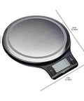 Digital Kitchen Scale With Large LCD Display And Tare Function Pro-Grade Measures in all units, sleek black and stainless steel design