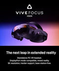 Focus Vision XR Headset Bundle With DisplayPort PC VR Streaming Kit For Standalone And PC VR Gaming, Low Latency, High Resolution Displays, Base Station Free