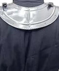 Back view of Medieval Iron Gorget Spaulders Shoulder Armor Set Battle Ready, Viking Crusader Pauldrons Armor, 18 Gauge Steel