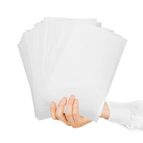 Hand holding a stack of 200 Pcs Foam Wrap Pouches For Shipping And Packing, Cushioned EPE Foam Bags.