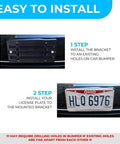 Easy installation steps for Audi Front Bumper License Plate Bracket With 6 Unique Screws And Wrench Kit For 2000 To 2025 Audi Models