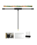 Dual Band FPV Long Range Receiver For Freestyle UAVs With 2.4GHz And 915MHz Support, Compact Install Kit components shown