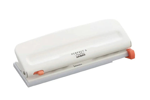 Adjustable Six Hole Punch For Pocket Journals And Planners, 8 Sheet Capacity, fits mini and standard paper sizes from A3 to A6, desktop tool