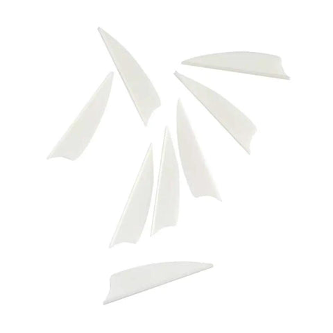 DIY Arrow Fletching Vane Set, 50 Pcs Plastic Arrow Feathers TPU Vanes 2In and 2.5In For Carbon Arrows, white vanes scattered