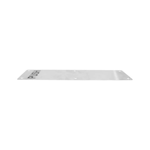 Beefy Stainless Steel Door Pull Plate With Handle For Barn Doors And Commercial Wood Or Composite Doors Silver Finish 11.81 By 3.15 Inches 180 Mm Center Between Holes 2 Pack, flat silver plate