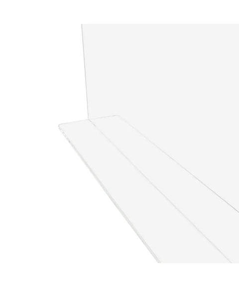 Clear Acrylic Splash Guard for Countertops and Bathrooms, Flat Top Protector, Shatter Resistant Countertop Shield, Transparent Edge