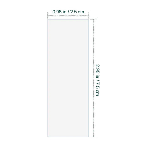 Pro Grade 100 Pack Pre Cleaned Plastic Microscope Slides Clear Blank Slides For Lab Urine Tests And Science Education Specimen Analysis 2.95 By 0.98 Inches, size guide