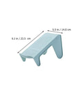 Hella Solid Double Layer Shoe Slot Organizer Rack With Non Slip Grip Base For Sneakers And Everyday Kicks To Keep Your Closets Stacked And Floors Crisp Today - Blue shoe rack with measurements for compact storage.