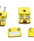 Mini K Type Thermocouple Wire Connectors Set, 10 Pcs Male Plugs For Quick Plug In And Play Temperature Monitoring, Yellow Color