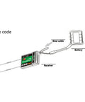 Diagram of 10 Channel 2.4GHz AFHDS 2A Receiver for RC Cars and Boats With PPM IBUS PWM Output, showing bind cable connection