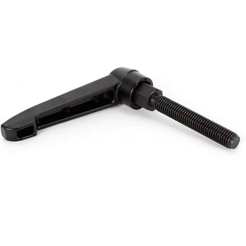 Pro Grade Adjustable 1/2-12 Vise Stop For 5 Axis CNC Mills Table Mounted Red Aluminum Part Stop, black lever component
