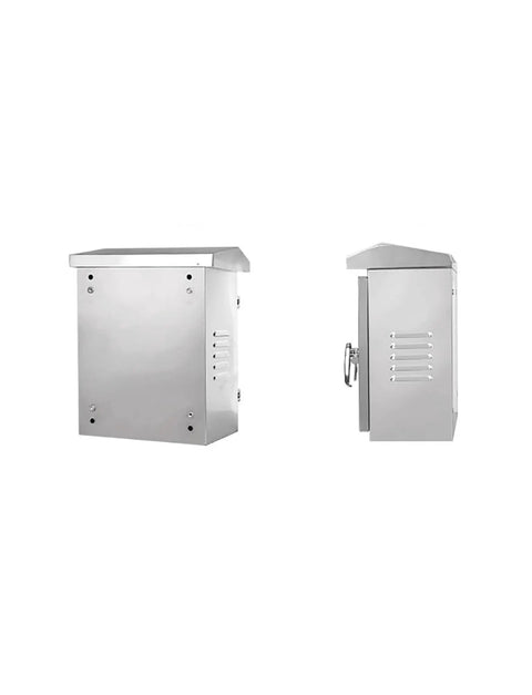 Stainless Steel Electrical Distribution Chest Weatherproof Enclosure For Home And Industrial Monitoring Control Panels, shown side view