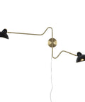 Plug In Black Wall Sconce With Swing Arm And 360 Degree Rotatable Shade On Off Cord Switch Easy No Hardwire Installation