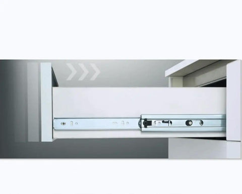 Full Extension Ball Bearing Drawer Slides With Soft Close, 3 Fold, Quiet Side Mount Stainless Steel Runners, 550mm And 22 Inch Options, Heavy Duty Kitchen Dresser Glide, Metal Rail Silver