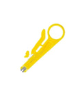 Yellow wire stripper from Pro Grade Cat5 Network Cabling Tools And Battery Tester Set, 5-Piece Diy Maintenance Kit In Green Box.