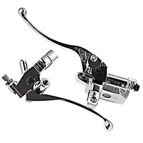 1-Inch Chrome Brake Master Cylinder And Clutch Set For Honda Shadow VTX1800 Kawasaki Vulcan Yamaha Road Star Suzuki Left And Right Pair Ride Ready Chrome Upgrade To Improve Looks And Performance