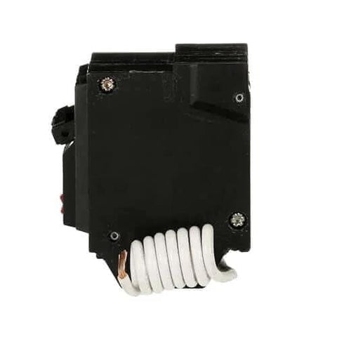 Side view of 20A Double-Pole GFCI Circuit Breaker with Self-Test, 120/240V Ground Fault Interrupter for residential panels