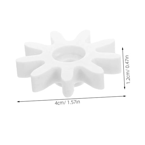 4 Pack 9 Tooth Gear Set Replacement For Kids Coin Operated Candy Machines And Vending Toys Durable Wear Resistant Gear Parts For DIY Craft Projects Smooth Movement And Easy Fit In Coin Operated Machines, white plastic 4cm gear
