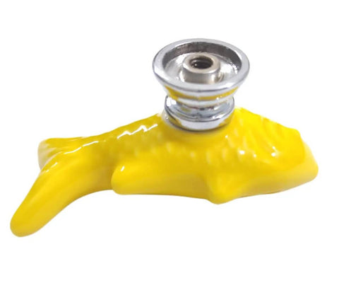 Hella Cool 10 Pack Yellow Goldfish Cabinet Pulls For Drawers And Dressers Super Chic Kitchen Cupboard Handles vintage yellow ceramic pull.