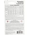 Back view of package for Red High Temp Thread Locker For Engine Bolts 0.375 To 1 Inch Up To 450 Fahrenheit with specifications