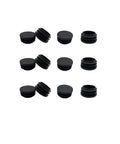 12 Pack Black Plastic End Plugs 25mm Outside Diameter 1 Inch For Round Tubes And Pipes Furniture Finishing Caps Fits 0.81 To 0.93 Inch Hole Size