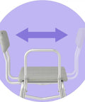 Transfer Bench Shower Chair With Backrest Adjustable Seat From 18 To 22.5 Inches Durable Aluminum Frame Supports Up To 400 Lbs