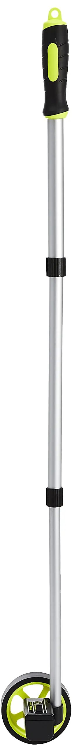 Grab And Go Meter Man 4 Inch Measuring Wheel With Telescoping Handle, Lightweight Durable ABS Wheels visible in full length