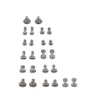 Straight Up Photography Essentials Solid Camera Screw Set With Heavy Duty 1 4 Inch 20 And 3 8 Inch 16 Threads For Dslr Cage Plate Mounts Grip Handles And Cheese Plates Go To Pack Of 24, assorted screws displayed.