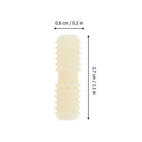 Nylon Shelf Pins 100 Pack For Wardrobe And Pantry Shelving, Durable Dowel Connectors with Threaded Ends, top view