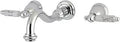 8-Inch Wall Mount Bathroom Sink Faucet With Solid Brass Build, Metal Lever Handle, Drip-Free Ceramic Disc Cartridge, Polished Chrome Finish