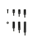 180 Piece M2 Nylon Standoff Kit Male To Female Spacers 6 To 20mm Dark Nylon Standoff Spacer Set All In One Ready To Use For DIY Electronics And Robotics, black spacers and nuts