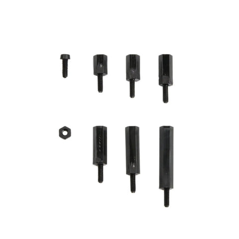 180 Piece M2 Nylon Standoff Kit Male To Female Spacers 6 To 20mm Dark Nylon Standoff Spacer Set All In One Ready To Use For DIY Electronics And Robotics, black spacers and nuts