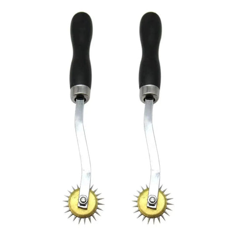7 Inch Scoring Wheel Tool For Custom Box Making And Size Adjustment Pack Of 2 Pro Grade Box Maker Kits With Durable Wheel For Precise Cardboard Scoring And Straight Line Guide, pack of 2 black handles